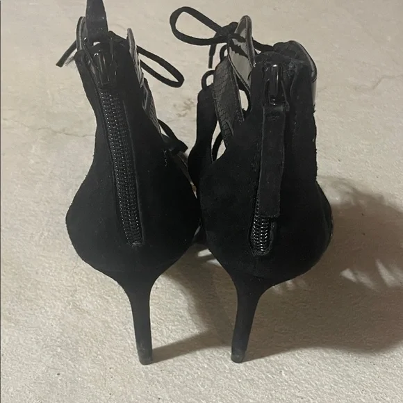 Zara Black Lace-Up Heels - Picture 14 of 16